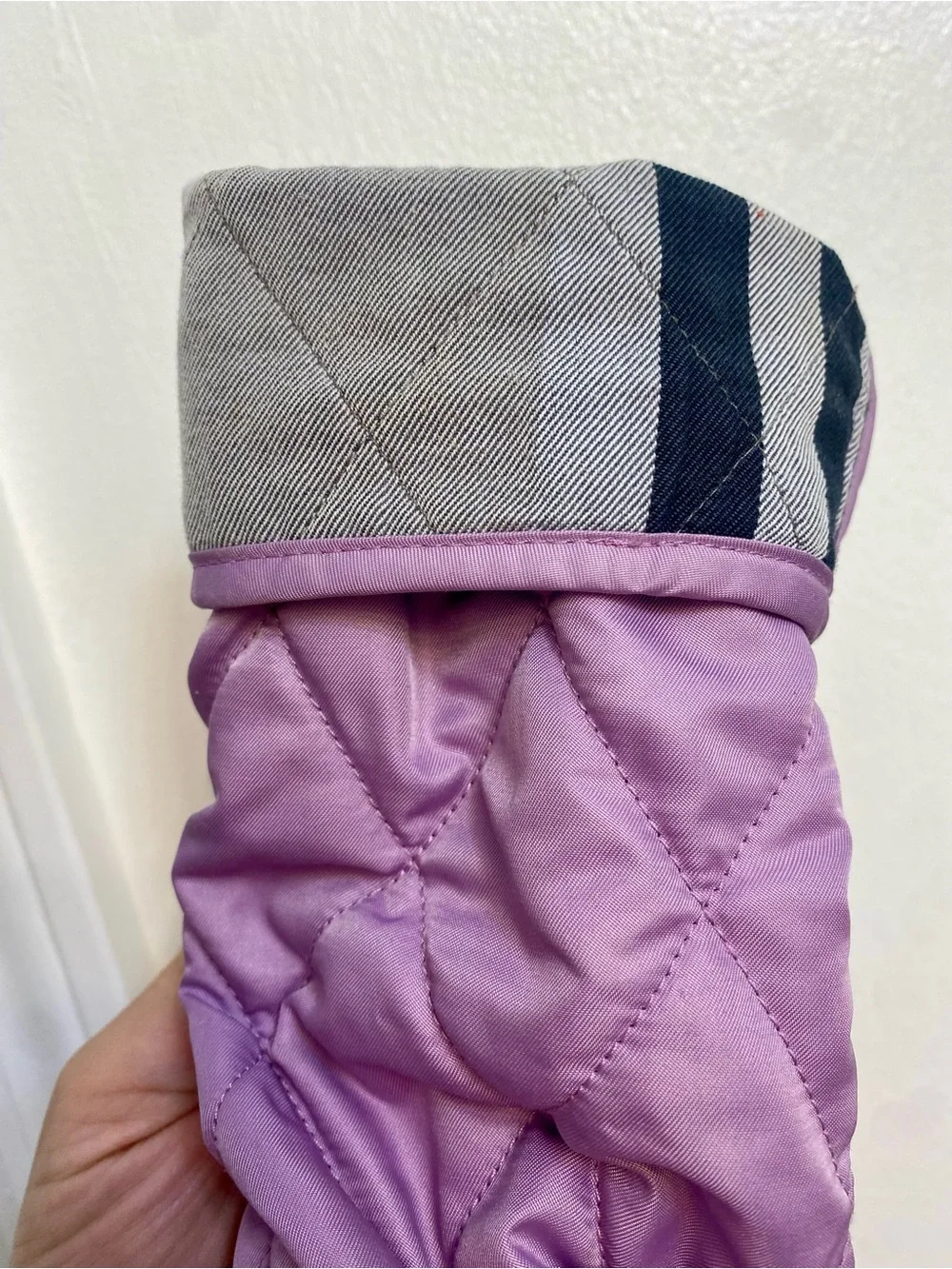 Burberry Kids Quilted Lilac Jacket